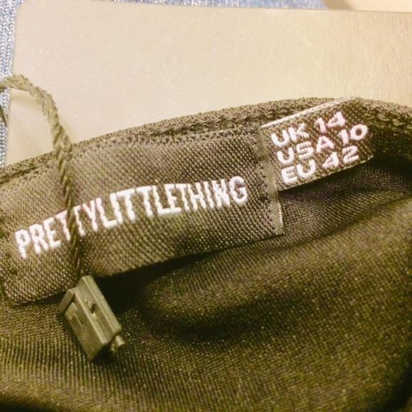 Pretty Little Thing Black Bandeau Dress - NWT - Picture 7 of 8